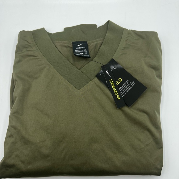 NIKE WOMEN SHIELD FAIRWAY WINDSHIRT GOLF SWEATER OLIVE - Picture 3 of 6